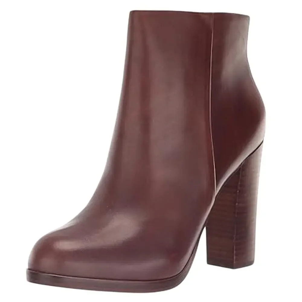 Vince Camuto Womens Cayelsa Booties US 9 M EU 40 Burgundy Leather NWOB